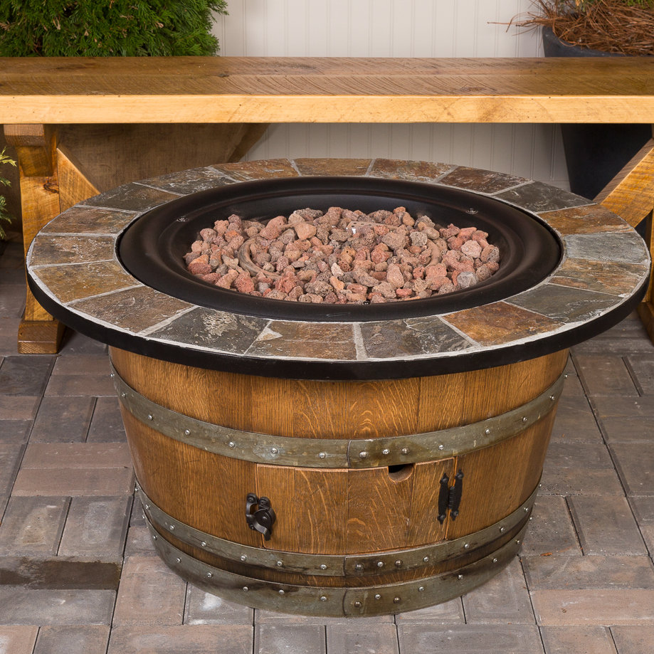 Napa East Collection Wine Barrel Steel Propane Fire Pit Wayfair.ca
